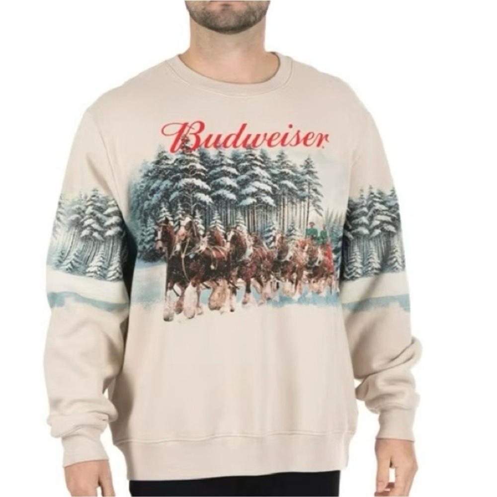 Budweiser Men's Beige Sweater VIRAL SAM’S CLUB